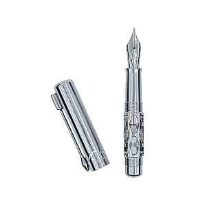 Black Forest Pen Premium Rhombus Minimo Stainless Steel Pluma Estilográfica