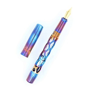 Black Forest Pen Premium Rhombus Blued Stainless Steel Pluma Estilográfica