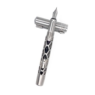 Black Forest Pen Premium Rhombus Stainless Steel Pluma Estilográfica