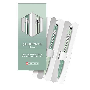 Caran d'Ache 849 & 844 Misty Forest Ballpoint and Mechanical Pencil Set
