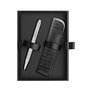 Caran d'Ache Ecridor Damier Grey Silver Kulspetspenna Set