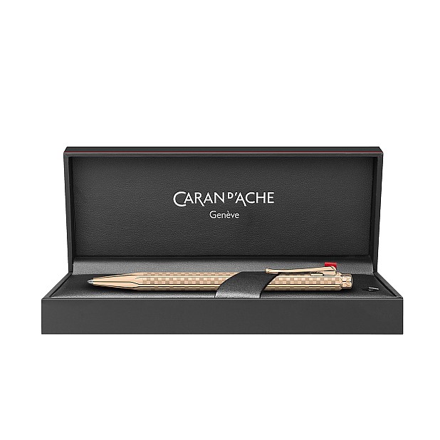Caran d'Ache Ecridor Damier Rose Gold Stylo à bille