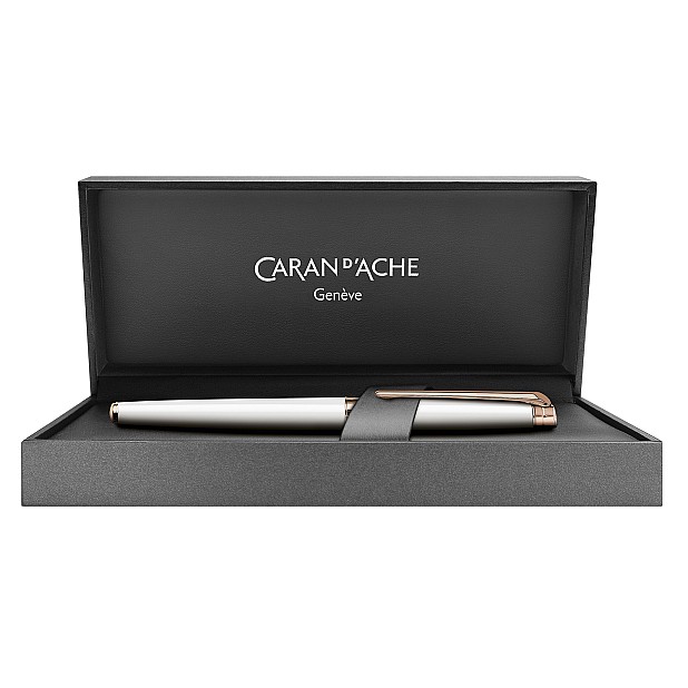 Caran d'Ache Léman Slim White Rose Gold Roller