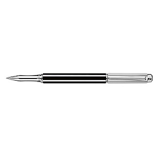 Caran d'Ache Varius Chinablack Lacquer Silver Rollerball