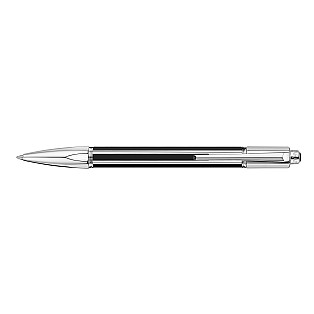 Caran d'Ache Varius Chinablack Lacquer Silver Ballpoint Caran d'Ache Varius Chinablack Lacquer Silver Ballpoint