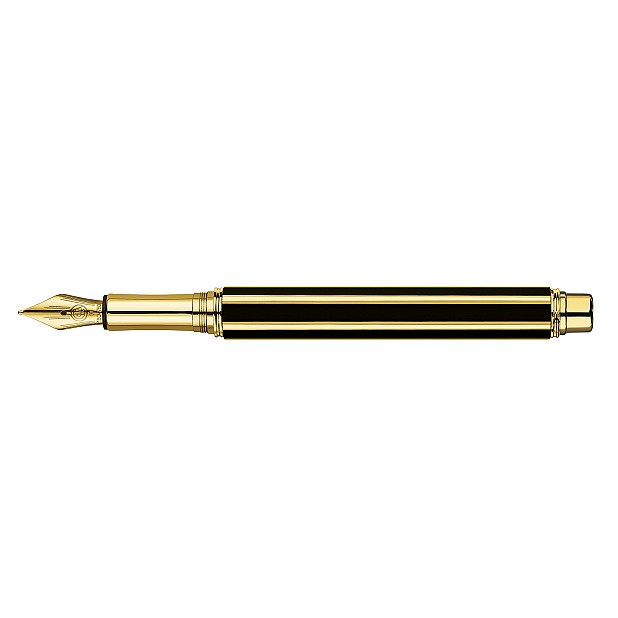 Caran d'Ache Varius Chinablack Lacquer Gold Fountain pen