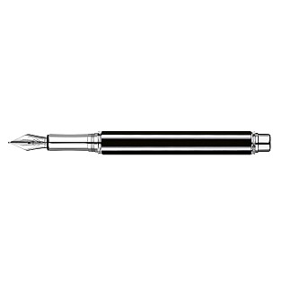 Caran d'Ache Varius Chinablack Lacquer Silver Fountain pen