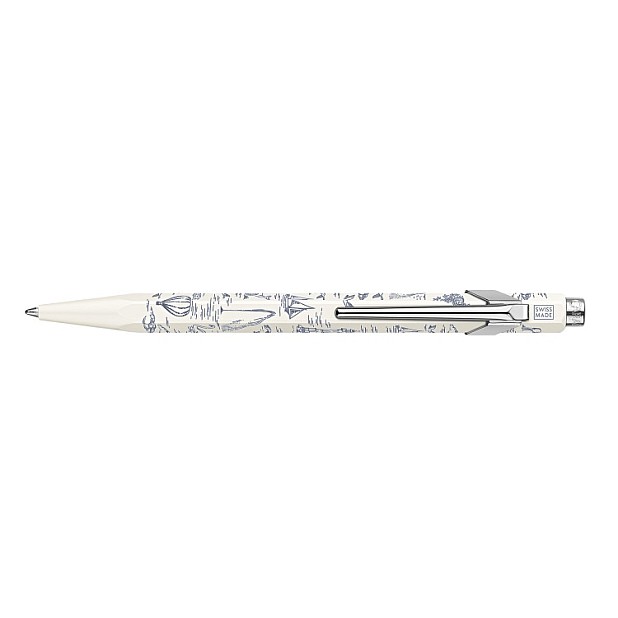 Caran d'Ache 849 Toile de Jouy White Ballpoint