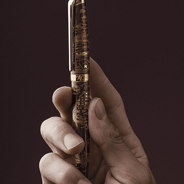 Stylo plume Caran d'Ache Léman Toile de Jouy, édition limitée