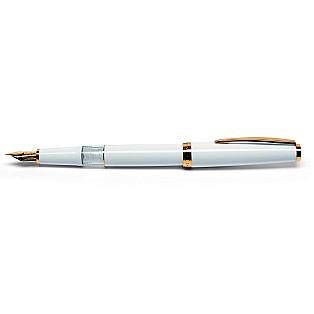 Cleo Skribent Classic White GT Piston Stylo Plume