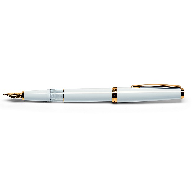 Cleo Skribent Classic White GT Piston Stylo Plume