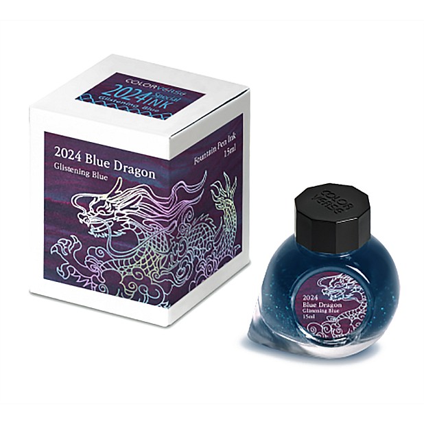 Colorverse 2024 Blue Dragon Glistening Blue 15 ml. Tintenflasche