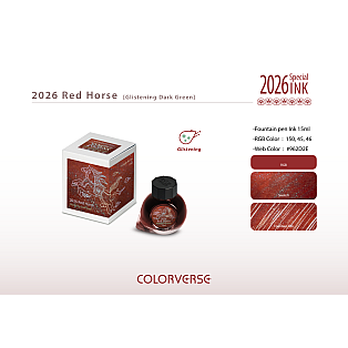 Colorverse 2026 Red Horse Glistening Green 15 ml. Tintenflasche