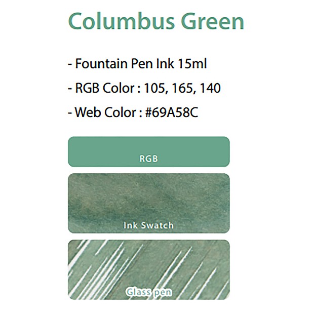 Colorverse Columbus Green USA Special 15 ml. Ink Bottle
