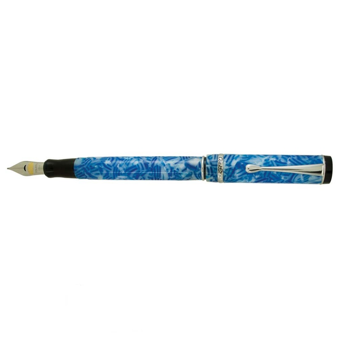 Conklin Duragraph Fountain Pen with Stub Nib Ice Blue