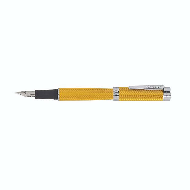 Conklin Herringbone Yellow Fountain pen