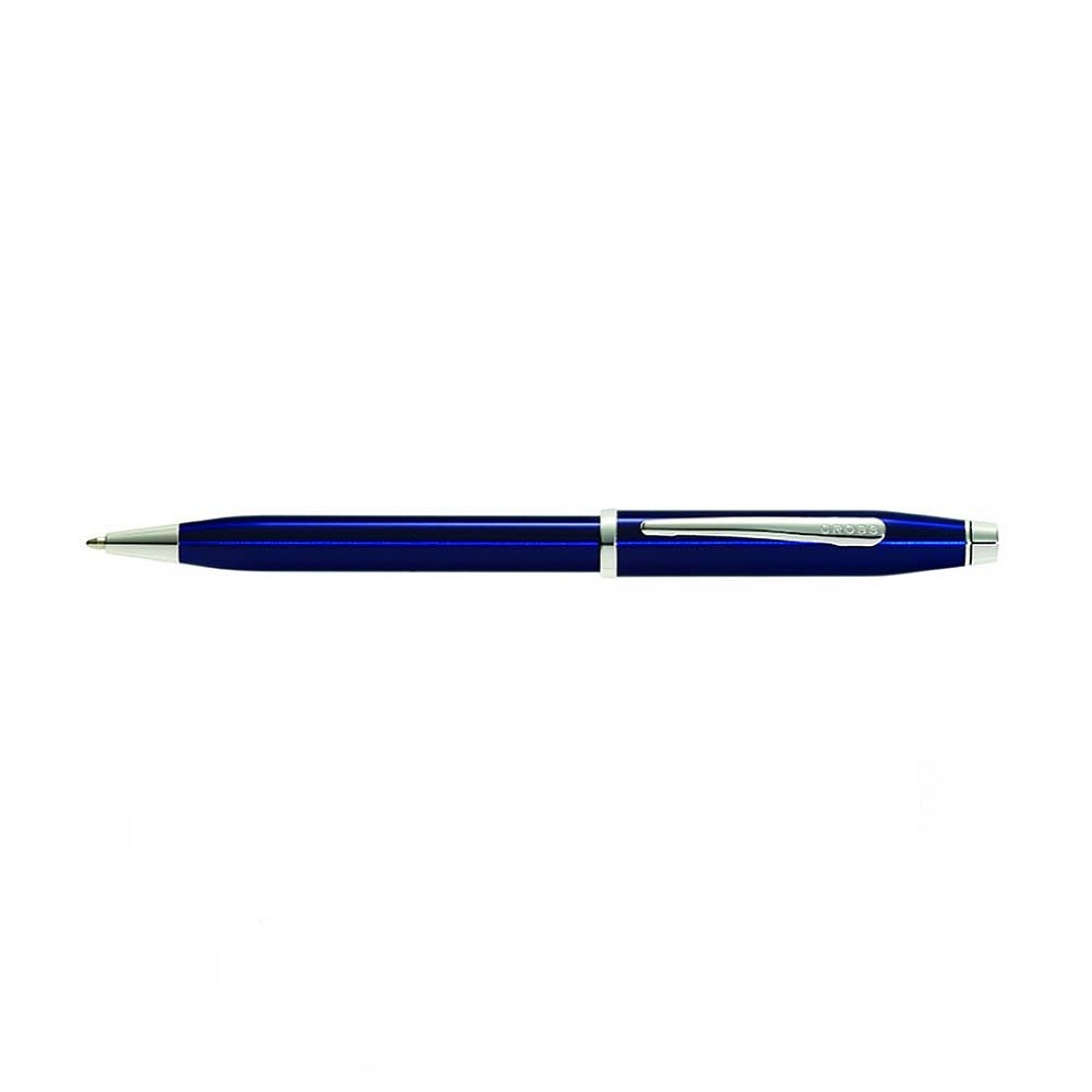 Cross Classic Century Translucent Blue Lacquer Ballpoint Pen Black Ink 