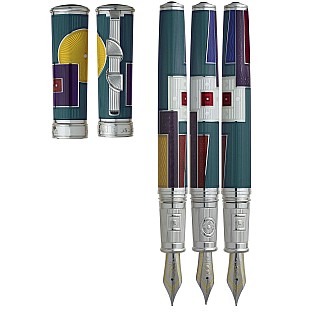 David Oscarson 15th Anniversary American Art Deco Teal ST Pióro wieczne