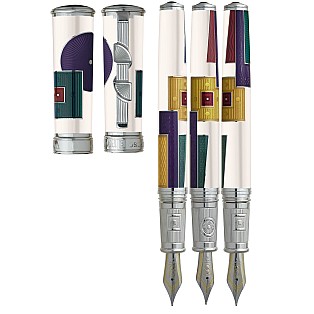 David Oscarson 15th Anniversary American Art Deco White ST Pióro wieczne
