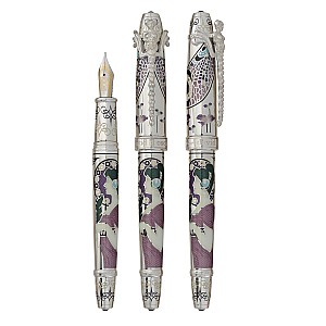 David Oscarson 25th Silver Anniversary Amathyst Caneta de tinta permanente