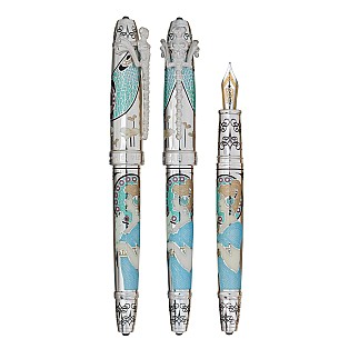 David Oscarson 25th Silver Anniversary Aquamarine Pióro wieczne