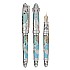David Oscarson 25th Silver Anniversary Aquamarine Stylo Plume