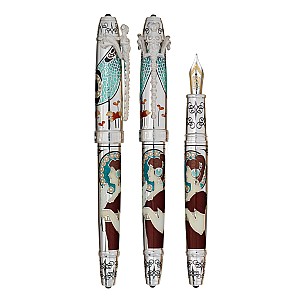 David Oscarson 25th Silver Anniversary Ruby Red Caneta de tinta permanente