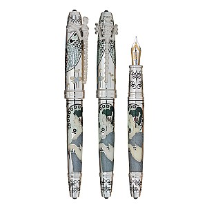 David Oscarson 25th Silver Anniversary Slate Grey Caneta de tinta permanente