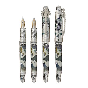 David Oscarson 25th Silver Anniversary Slate Turquoise Caneta de tinta permanente