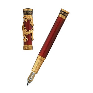 David Oscarson Black Water Dragon Red GT Pluma estilográfica