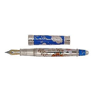 David Oscarson Carl Linnaeus Blue ST Fountain pen