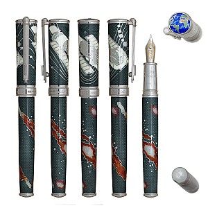 David Oscarson Edwin Hubble Moon Dust ST Fountain pen