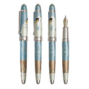 David Oscarson Hans Christian Andersen Azure Copper White ST Pluma estilográfica