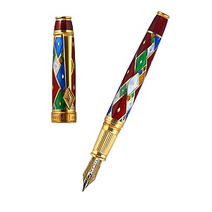 David Oscarson Harlequin Ruby Red GT Pióro wieczne