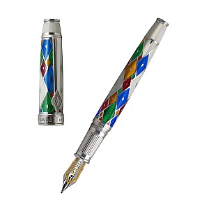 David Oscarson Harlequin Pearl White ST Caneta de tinta permanente