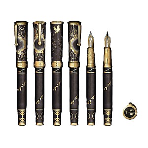 David Oscarson Nikola Tesla Mossy Black-Grey GT Füllfederhalter