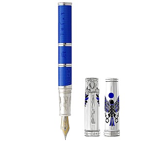 David Oscarson Rosetta Stone Sapphire Blue ST Caneta de tinta permanente