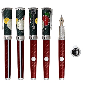 David Oscarson Take it to the Limit Carbon Black & Fire Red Fountain pen