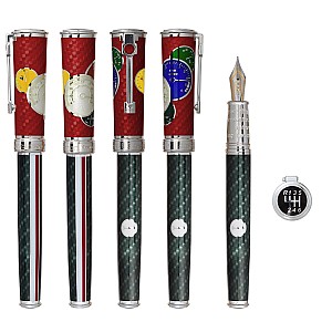 David Oscarson Take it to the Limit Fire Red & Carbon Black Pluma estilográfica