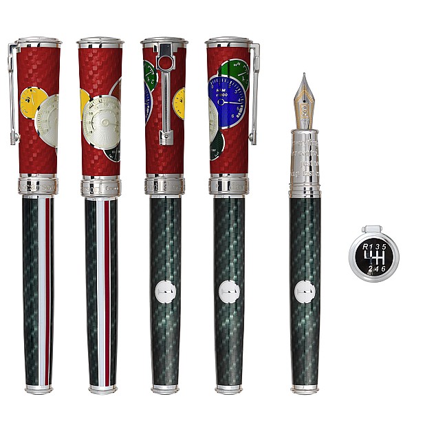 David Oscarson Take it to the Limit Fire Red & Carbon Black Caneta de tinta permanente