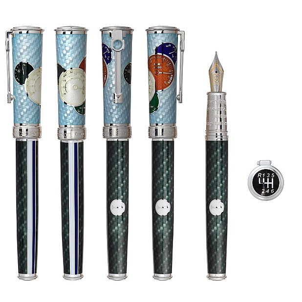 David Oscarson Take it to the Limit Sky Blue & Carbon Black Caneta de tinta permanente