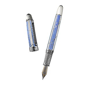 David Oscarson Trellis Azure Blue Pluma estilográfica