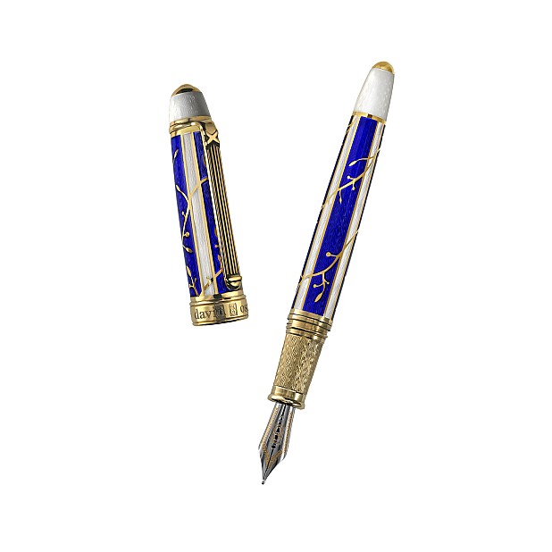 David Oscarson Trellis Sapphire Blue Füllfederhalter