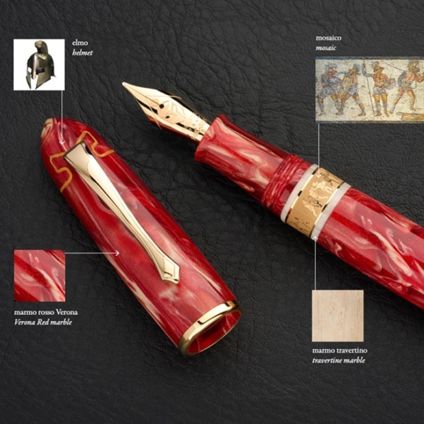 Delta Gladiator Red RT Caneta de Tinta Permanente