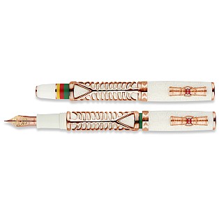 Delta Indigenous Simbu White Rose Gold LE RGT Stylo plume Delta Indigenous Simbu White Rose Gold LE RGT Stylo plume