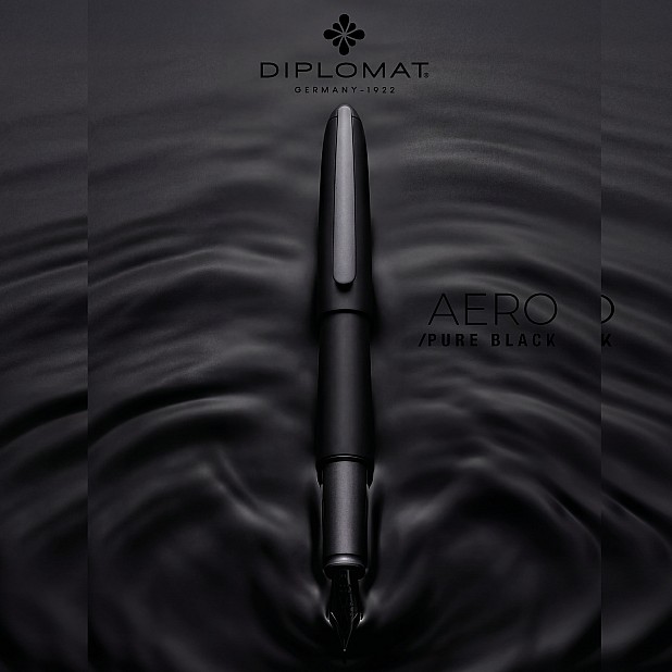 Diplomat Aero Pure Black Special Edition Caneta de Tinta Permanente