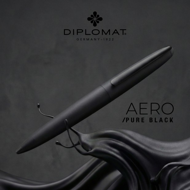 Diplomat Aero Pure Black Special Edition Vulpotlood 0,7mm