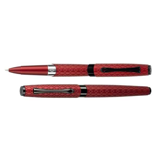 Diplomat Cobra Burgundy Red Guilloche Rollerball