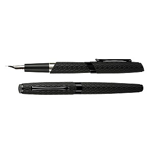 Diplomat Cobra Matte Black Guilloche Pluma estilográfica