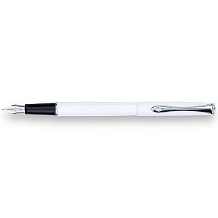 Diplomat Traveller Snowhite Chrome Caneta de Tinta Permanente